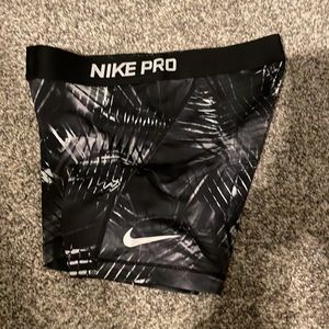 Tie dye grey white and black Nike spandex shorts